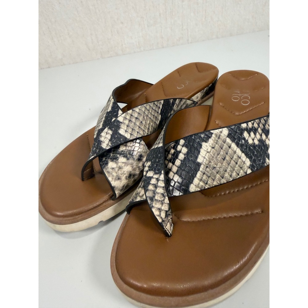Franco Sarto‎ "Darious" Women's Slip On Sandals Reptile Pattern Size 6.5M - Picture 6 of 14